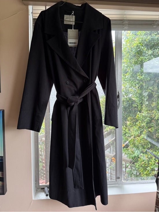 Everlane Jackets & Blazers - Everlane Black Double-Breasted Trench Coat with Belt